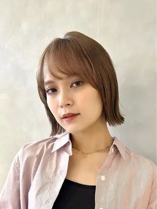 ショート カラー 大人レイヤー/美髪 縮毛矯正taigaのヘアスタイル