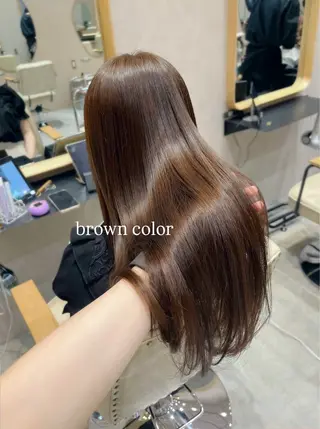 カラー ひなこ♡艶カラー/ ベージュ🤍オリーブのヘアスタイル