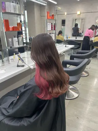 ロング カラー ヘアアレンジ 💗横浜美容室 💗HARUNAのヘアスタイル