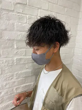 パーマ メンズ 🍀透明感抜群🍀/ ハイトーンカラーのヘアスタイル