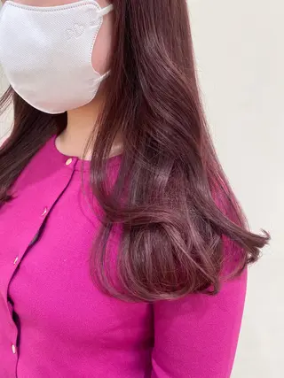 セミロング カラー 駅チカ【ali'i】 アリイ花崎友美☘のヘアスタイル