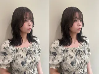 ミディアム カラー tomu/天神大名/ 透明感カラー🐧のヘアスタイル