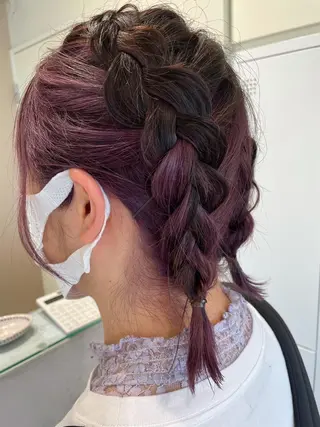 ミディアム カラー ボブ/インナーカラー /眉毛/Miyuのヘアスタイル