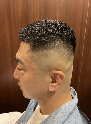 ショート CuMARi所属・予約の95%パーマ 🌈men's専門店のヘアスタイル