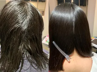 セミロング パーマ 濱岡 恭子のヘアスタイル