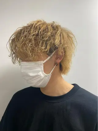 パーマ メンズ 波巻きスパイラル/ メンズパーマ/ゆうひのヘアスタイル