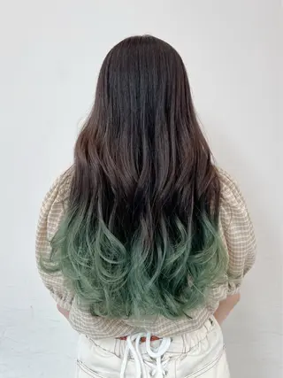ロング カラー パーマ ヘアアレンジ 【公式】amble luxe池袋東口♻️のヘアスタイル