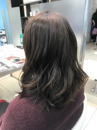 セミロング カラー どんな髪の悩みも解決 します✨田嶋俊一✨のヘアスタイル