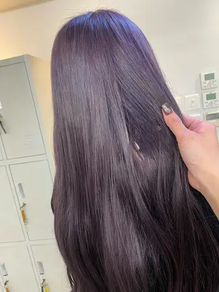 ロング カラー パーマ ヘアアレンジ メンズ キッズ ネイル マツエク・マツパ アイブロウ 暖色系/透明感 治野心のヘアスタイル