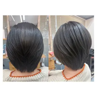 ショート レイヤーカット・ 縮毛矯正 星野のヘアスタイル
