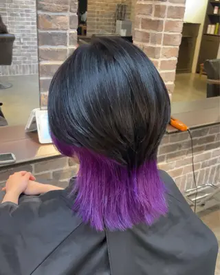 ミディアム カラー ACROあべの店所属・艶カラー/インナー /グラデ/大西小百合のヘアスタイル