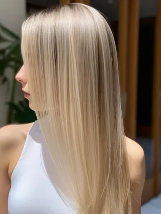 カラー セミロング Lehm所属・表参道/さあ や/大人ナチュラルのヘアスタイル