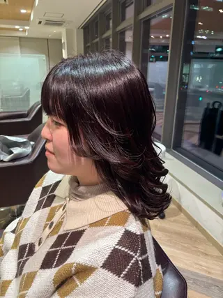 セミロング 艶カラー💞 amiのヘアスタイル