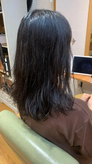 セミロング パーマ ショート🌼パーマ 本間正子のヘアスタイル