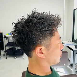 ショート パーマ メンズ メンズカット特化✂︎ SHINGO 本厚木のヘアスタイル