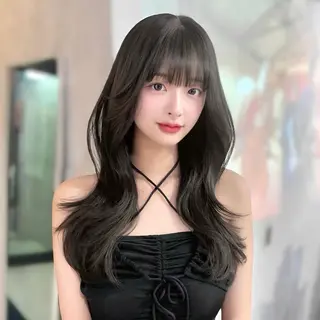 ロング カラー モテ韓国ヘア/ レイヤー🤍RIKAのヘアスタイル