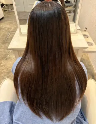 ロング 木津奈保子💚 ✨艶髪のヘアスタイル