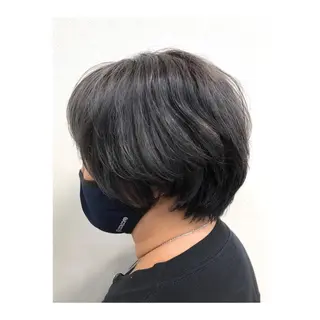 ショート カラー メンズ 白髪ぼかし脱白髪染め 大塚綾のヘアスタイル