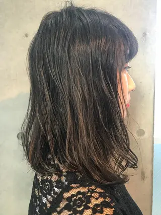 ミディアム カラー sand&rose所属・逗子、パーマスタイル ナオイカイラのヘアスタイル