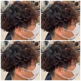 パーマ メンズ 心斎橋バレイヤージュ 小林勝貴のヘアスタイル