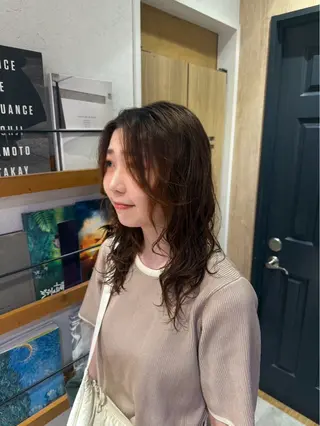 ミディアム カットカラーモデル さん❁₊大募集中🌞のヘアスタイル