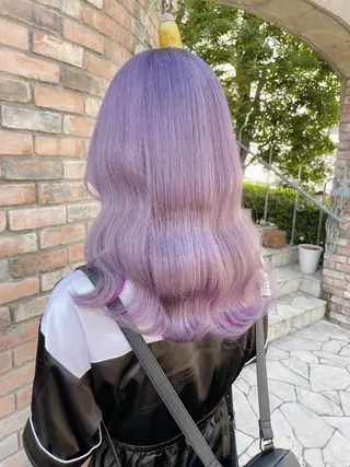 ロング カラー メンズ キッズ 【ブリーチ】色落ち* お任せ🎀俊介のヘアスタイル