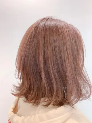 ミディアム カラー エンドウ ミノリ🤎 /半個室/レイヤーのヘアスタイル