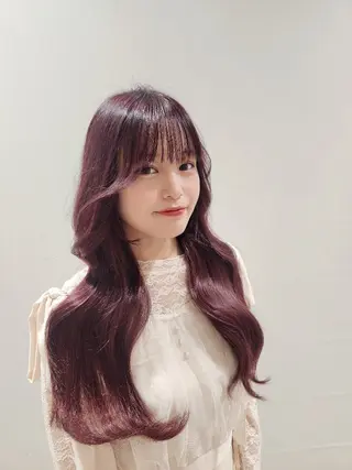 ロング Nanako。/韓国 ヘア/顔周りカットのヘアスタイル