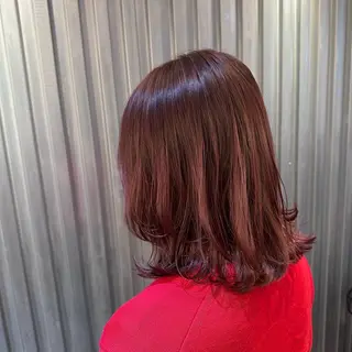 ミディアム カラー MIYU 原宿 透明感カラーのヘアスタイル