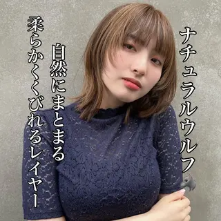 ミディアム 🐺立川のウルフ屋 さん🐺おかみ🐺のヘアスタイル