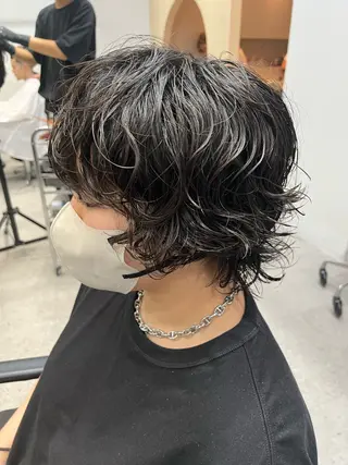 ミディアム パーマ メンズスタイル特化 /fifthりっくんのヘアスタイル