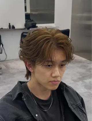 ショート カラー メンズ 似合わせパーマ🔥 河浪  大智のヘアスタイル