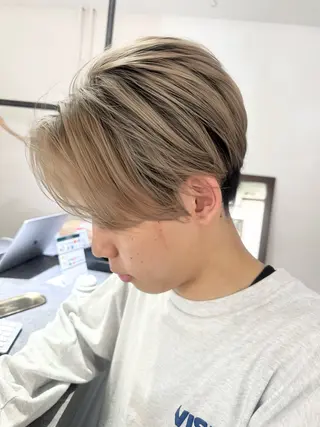 ショート カラー メンズ 【バレイヤージュ】 kentoのヘアスタイル
