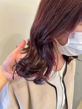 セミロング カラー カノエ 乃木店のヘアスタイル