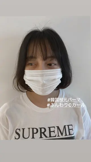 ショート パーマ 韓国hair ·͜· watanabeのヘアスタイル