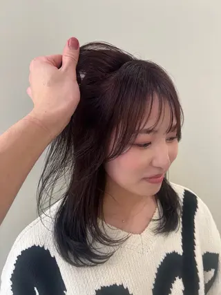 ミディアム カラー tomu/天神大名/ 透明感カラー🐧のヘアスタイル