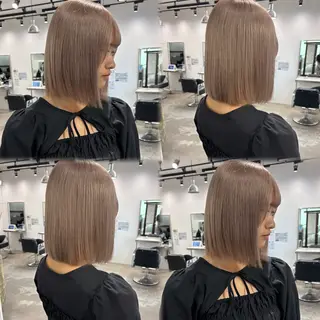 ミディアム カラー 髪質改善/縮毛矯正/ 暖色カラー🎀🪞のヘアスタイル