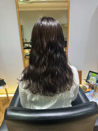 セミロング なみまきパーマ/ボブ パーマ🌼杉田 萌恵のヘアスタイル