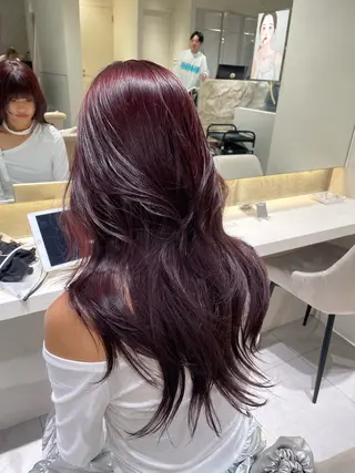 ロング カラー ヘアアレンジ 韓国ヘア/レイヤー Londエレンのヘアスタイル