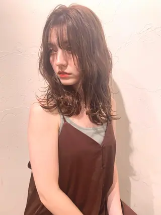 ミディアム カラー アメリラブヘアー 土屋 洋平のヘアスタイル