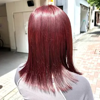 ミディアム カラー ハイトーン/ウルフ/ レイヤー/Asukaのヘアスタイル