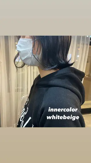 ミディアム カラー yuna/ボブカット /ハイトーンカラーのヘアスタイル