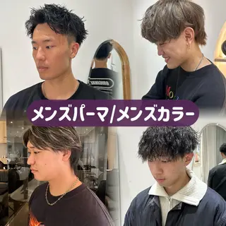 メンズ 赤み消し/オリーブ カーキ/福田れんのヘアスタイル