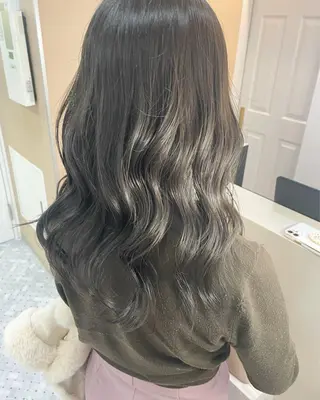 ミディアム rina／ベージュ ワンホン/韓国ヘアのヘアスタイル