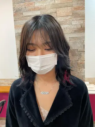 セミロング カラー STAR RIVER所属・YUI/ ブリーチカラー🌷のヘアスタイル