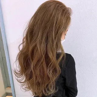 ロング カラー ブリーチなし/暖色/ 透明感/ririkaのヘアスタイル