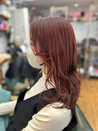 セミロング カラー ヘアアレンジ 透明感ヘアカラー chiharuのヘアスタイル