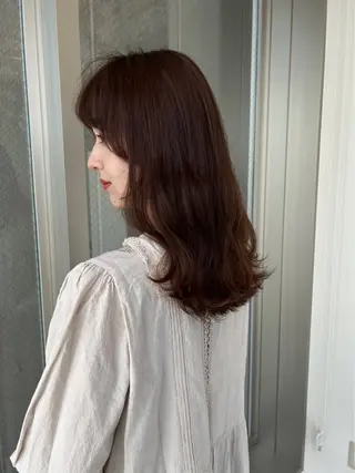 ミディアム 岡田 遥希のヘアスタイル
