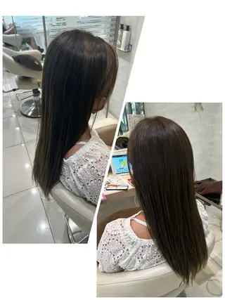 ミディアム カラー 🦉西野 🦊真裕のヘアスタイル