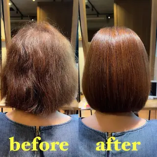 ミディアム カラー 辻花 さおりのヘアスタイル